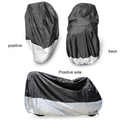 210D Oxford Cloth Motorcycle Electric Car Rainproof Dust-proof Cover, Size: XXXL (Black Silver)