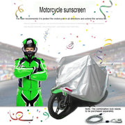 210D Oxford Cloth Motorcycle Electric Car Rainproof Dust-proof Cover, Size: XXXL (Black Silver)