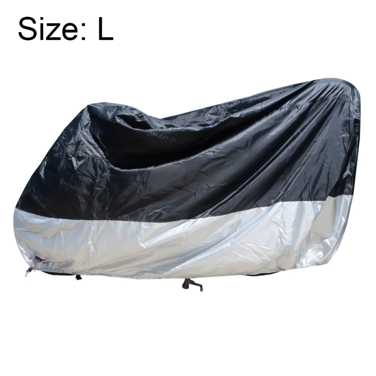 210D Oxford Cloth Motorcycle Electric Car Rainproof Dust-proof Cover, Size: L (Black Silver) - Raincoat by PMC TechLife | Online Shopping South Africa | PMC TechLife | Buy Now Pay Later Mobicred