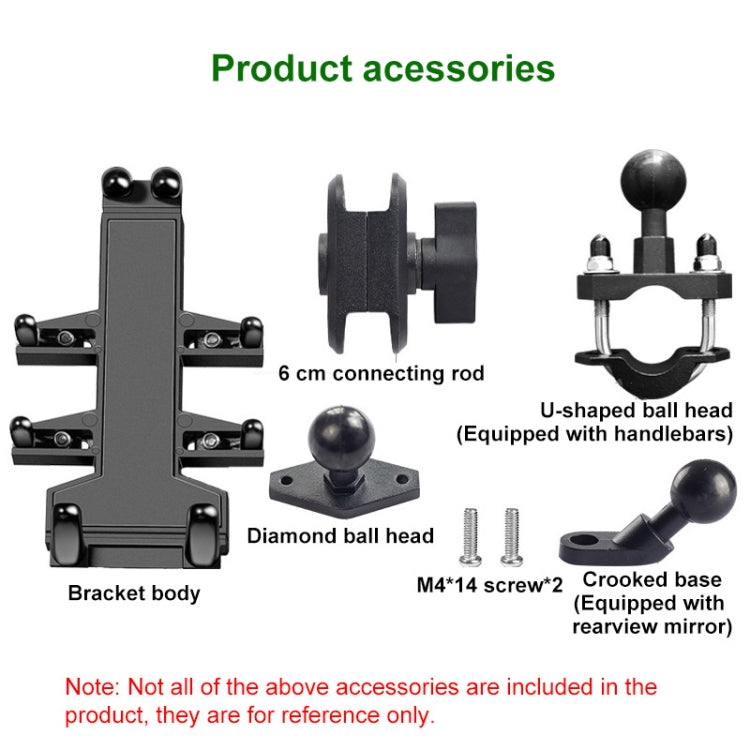 Tilt Rearview Mirror Screw Hole Ball-Head Motorcycle Eight-jaw Aluminum Phone Navigation Bracket - free shipping - PMC TechLife - Order now!