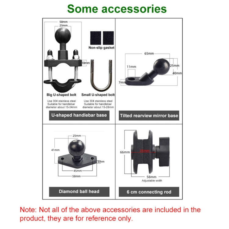 Tilt Rearview Mirror Screw Hole Ball-Head Motorcycle Eight-jaw Aluminum Phone Navigation Bracket - free shipping - PMC TechLife - Order now!