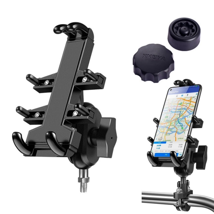 M10 Bolt Ball-Head Motorcycle Multi-function Eight-jaw Aluminum Phone Navigation Holder Bracket with Anti-theft Knobs - Holder by PMC TechLife | Online Shopping South Africa | PMC TechLife | Buy Now Pay Later Mobicred