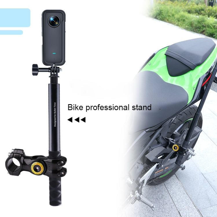 Motorcycle Bicycle Handlebar Fixture Mount Camera Bracket Adapter with Monopod Stand(Black) - Holder by PMC TechLife | Online Shopping South Africa | PMC TechLife | Buy Now Pay Later Mobicred