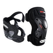Motolsg 2 in 1 Elbow Pads Outdoor Sports Hiking Ski Motorcycle Bicycle Riding Protective Gear with Reflective Strip (Black)