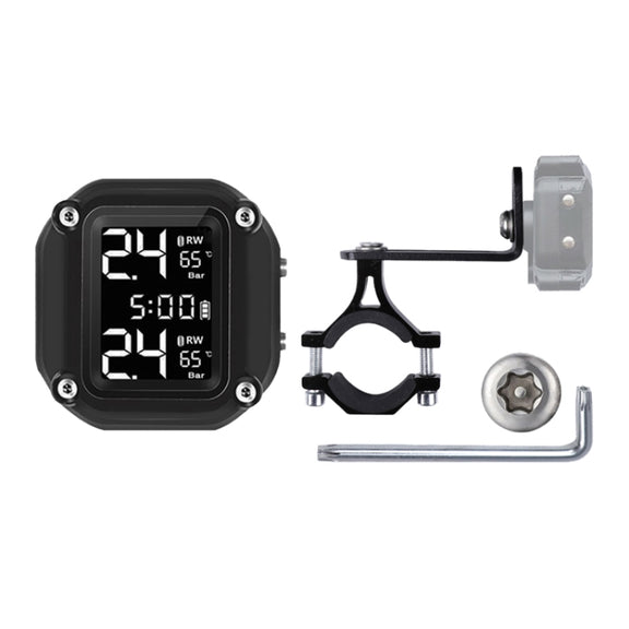 M4 Anti-vibration Motorcycles Tire Pressure Monitor with Anti-theft Screw Holder