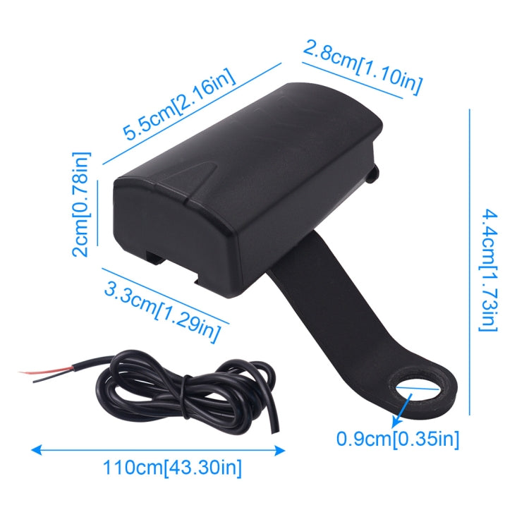 Motorcycle Waterproof DC 8-32V 5V / 1.2A Rearview Mirror USB Phone Charger Adapter, with Indicator Light - free shipping - PMC TechLife - Order now!