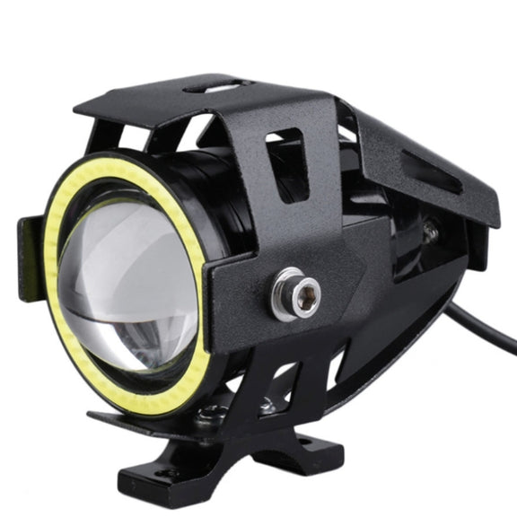 U7 10W 1000LM CREE LED Water-resistant IP67 Headlamp Light with Angel Eyes Light for Motorcycle / SUV, DC 12V