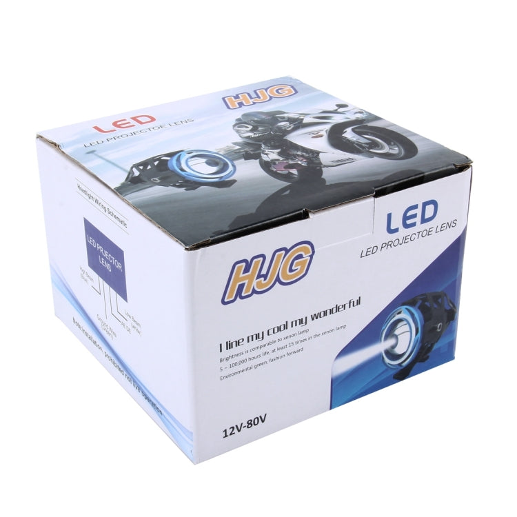 U7 10W 1000LM CREE LED Water-resistant IP67 Headlamp Light with Angel Eyes Light for Motorcycle / SUV, DC 12V