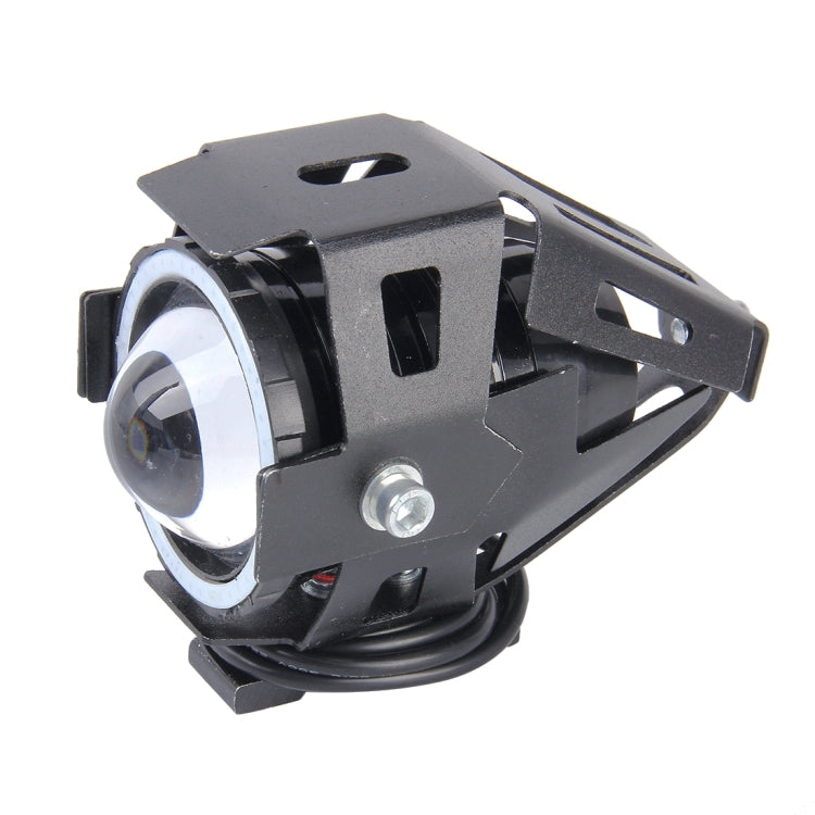U7 10W 1000LM LED Life Waterproof Headlamp Light with Angel Eyes Light for Motorcycle / SUV, DC 12V(Blue Light) - Headlights by PMC Jewellery | Online Shopping South Africa | PMC Jewellery | Buy Now Pay Later Mobicred
