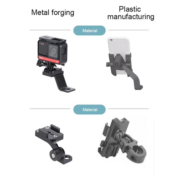 RUIGPRO Motorcycle Handlebar Alloy Phone Bracket for GoPro, Insta360, DJI and Other Action Cameras(Cyan) - Bicycle Handlebar Mount by PMC TechLife | Online Shopping South Africa | PMC TechLife | Buy Now Pay Later Mobicred