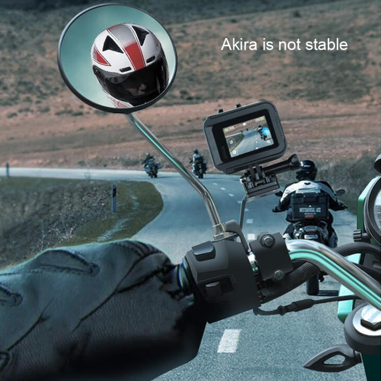 RUIGPRO Motorcycle Handlebar Alloy Phone Bracket for GoPro/ Insta360/DJI OSMO Sport Camera(Black)