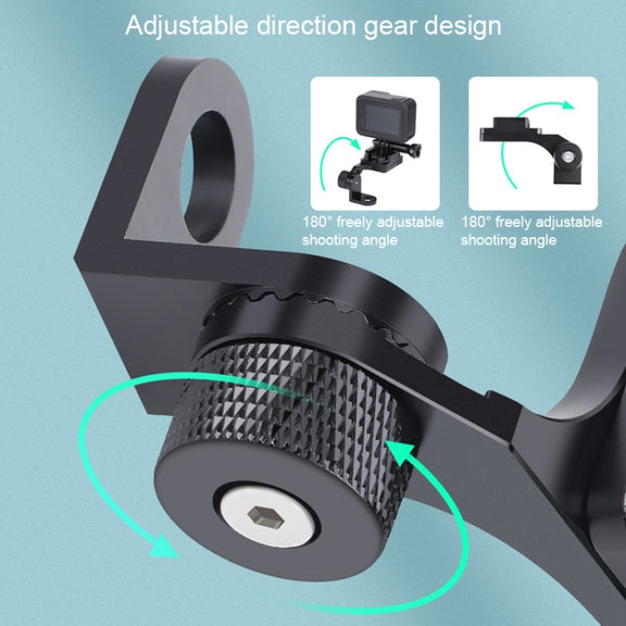 RUIGPRO Motorcycle Handlebar Alloy Phone Bracket for GoPro/ Insta360/DJI OSMO Sport Camera(Red)