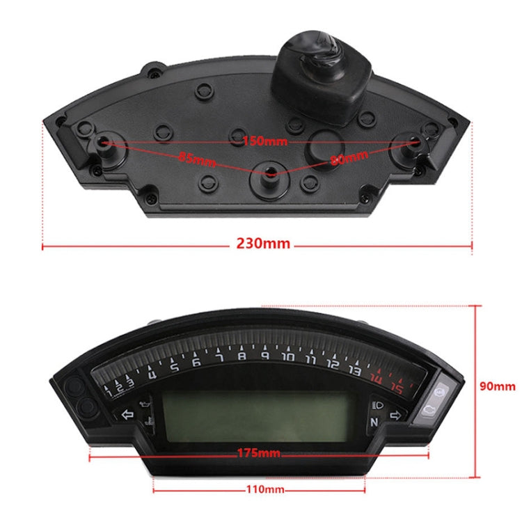 Speedpark Motorcycle LCD TFT Digital Speedometer 14000RPM 6 Gear Backlight Motorcycle Odometer for 1,2,4 Cylinders Meter - free shipping - PMC Jewellery - Order now!