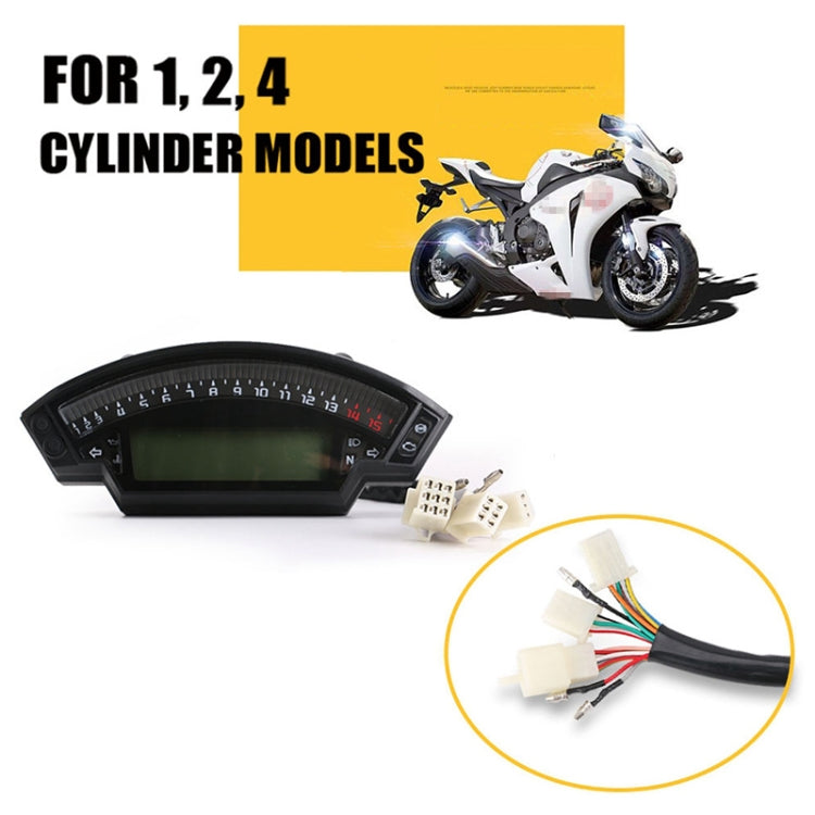 Speedpark Motorcycle LCD TFT Digital Speedometer 14000RPM 6 Gear Backlight Motorcycle Odometer for 1,2,4 Cylinders Meter - free shipping - PMC Jewellery - Order now!