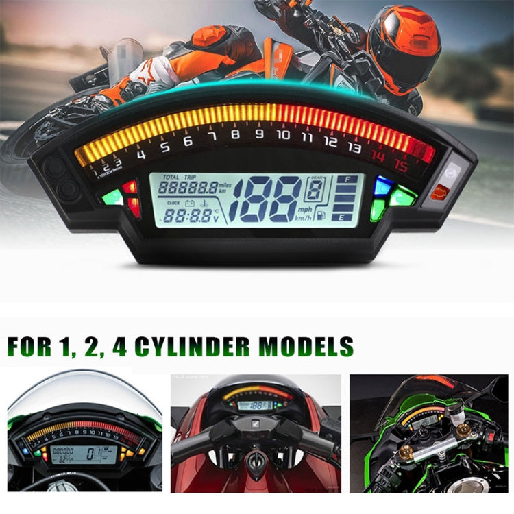 Speedpark Motorcycle LCD TFT Digital Speedometer 14000RPM 6 Gear Backlight Motorcycle Odometer for 1,2,4 Cylinders Meter - free shipping - PMC Jewellery - Order now!