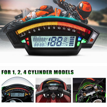 Speedpark Motorcycle LCD TFT Digital Speedometer 14000RPM 6 Gear Backlight Motorcycle Odometer for 1,2,4 Cylinders Meter - free shipping - PMC Jewellery - Order now!
