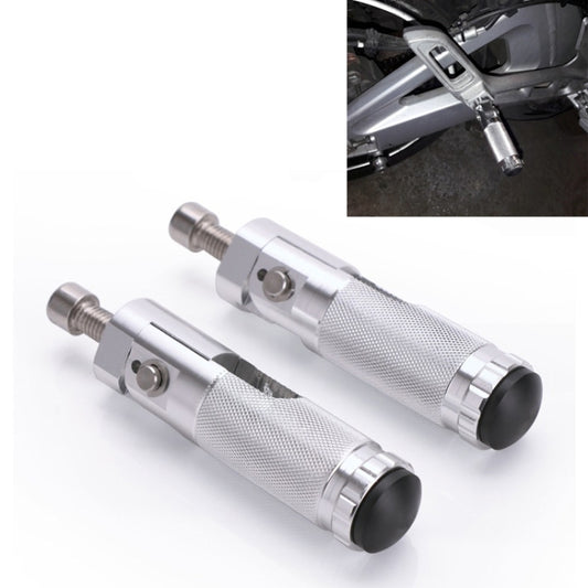 Speedpark 1 Pair Universal Folding Footrests Footpegs Foot Rests Pegs Rear Pedals Set 8mm Install Bolts (Silver) - free shipping - PMC Jewellery - Order now!