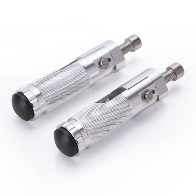 Speedpark 1 Pair Universal Folding Footrests Footpegs Foot Rests Pegs Rear Pedals Set 8mm Install Bolts (Silver) - free shipping - PMC Jewellery - Order now!