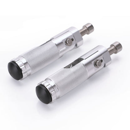 Speedpark 1 Pair Universal Folding Footrests Footpegs Foot Rests Pegs Rear Pedals Set 8mm Install Bolts (Silver) - free shipping - PMC Jewellery - Order now!