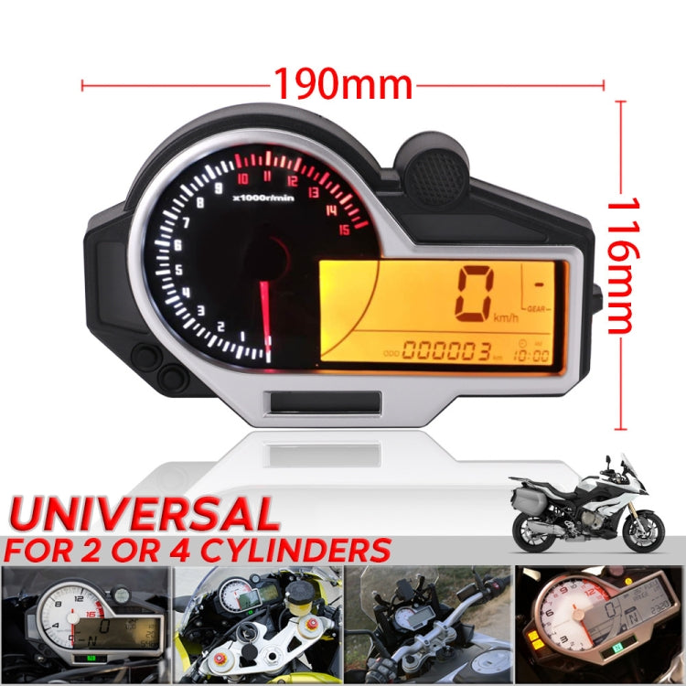 Speedpark Universal Motorcycle Instrument Colorful LED LCD N1-6 Speedometer Odometer Tachometer - free shipping - PMC Jewellery - Order now!