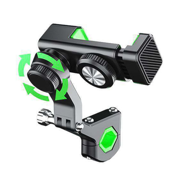 Motorcycle Spherical Compass Phone Holder, Handlebar without Light (Green)