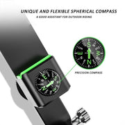 Motorcycle Spherical Compass Phone Holder, Handlebar without Light (Green)