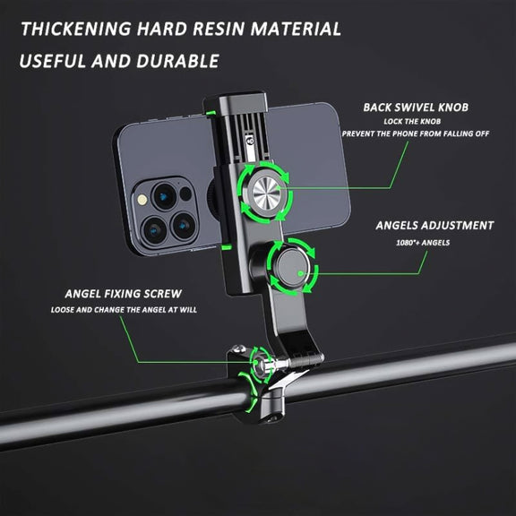 Motorcycle Spherical Compass Phone Holder, Handlebar without Light (Green)