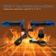 CS-764A2 12V Motorcycle Scooter Aluminum Alloy Electric Hand Grip Cover Heated Grip Handlebar(Blue)