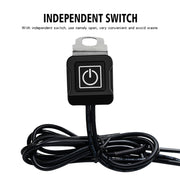 WUPP ZH-975B3 Motorcycle Aluminum Alloy Water-resistant Mobile Phone Double QC3.0 Quick Charging Charger with Voltmeter(Black)