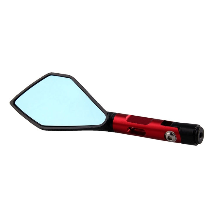 Modified Motorcycle Aluminium Alloy Rhombus Reflective Light Side Rearview Mirror (Red) - Side Mirrors by PMC Jewellery | Online Shopping South Africa | PMC Jewellery | Buy Now Pay Later Mobicred