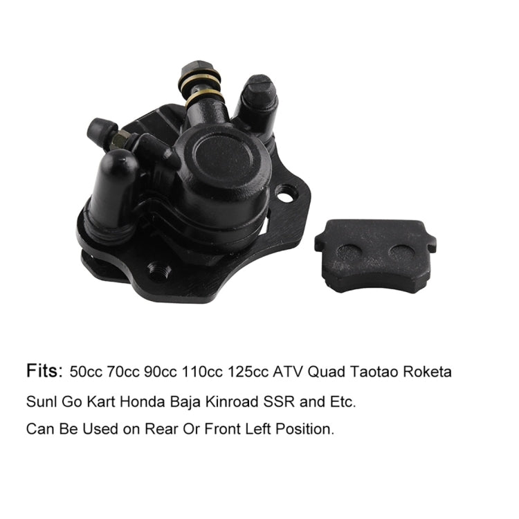 Right Side Modified Rear Brake Caliper for Motocycle / 50CC 70CC 90CC 110CC 125CC 150CC ATV Quad / Taotao Roketa (Black) - Motorbike Brakes by PMC TechLife | Online Shopping South Africa | PMC TechLife | Buy Now Pay Later Mobicred