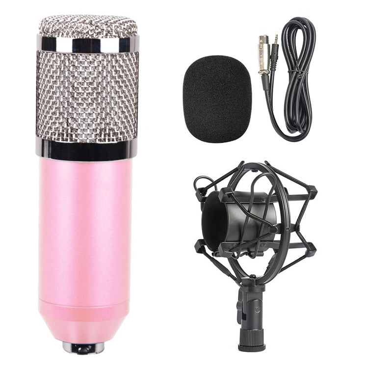 BM-800 3.5mm Studio Recording Wired Condenser Sound Microphone with Shock Mount, Compatible with PC / Mac for Live Broadcast Show, KTV, etc.(Pink) - Microphone by PMC TechLife | Online Shopping South Africa | PMC TechLife | Buy Now Pay Later Mobicred