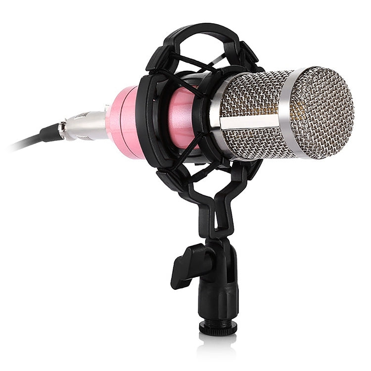 BM-800 3.5mm Studio Recording Wired Condenser Sound Microphone with Shock Mount, Compatible with PC / Mac for Live Broadcast Show, KTV, etc.(Pink) - Microphone by PMC TechLife | Online Shopping South Africa | PMC TechLife | Buy Now Pay Later Mobicred