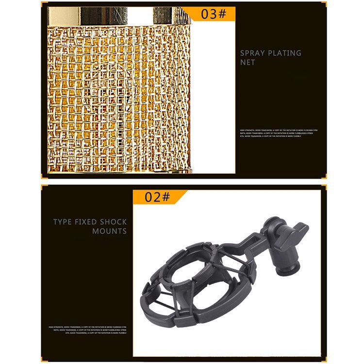 BM-800 3.5mm Studio Recording Wired Condenser Sound Microphone with Shock Mount, Compatible with PC / Mac for Live Broadcast Show, KTV, etc.(White) - Microphone by PMC TechLife | Online Shopping South Africa | PMC TechLife | Buy Now Pay Later Mobicred