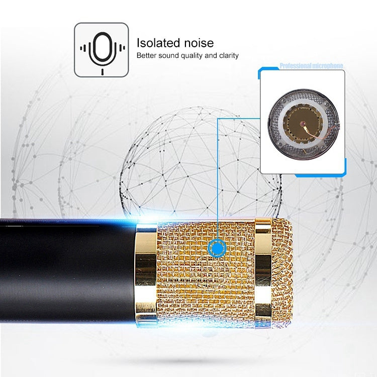 BM-800 3.5mm Studio Recording Wired Condenser Sound Microphone with Shock Mount, Compatible with PC / Mac for Live Broadcast Show, KTV, etc.(White) - Microphone by PMC TechLife | Online Shopping South Africa | PMC TechLife | Buy Now Pay Later Mobicred