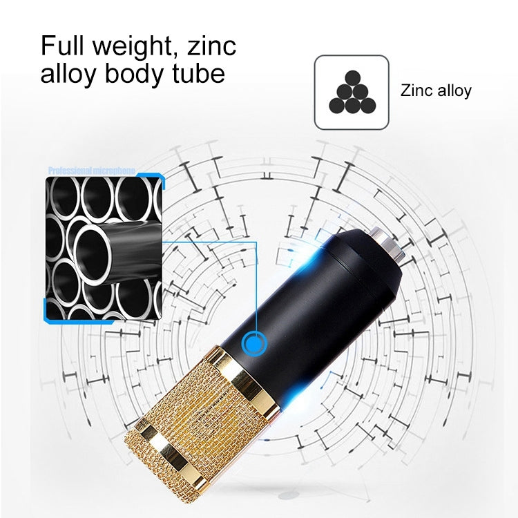 BM-800 3.5mm Studio Recording Wired Condenser Sound Microphone with Shock Mount, Compatible with PC / Mac for Live Broadcast Show, KTV, etc.(White) - Microphone by PMC TechLife | Online Shopping South Africa | PMC TechLife | Buy Now Pay Later Mobicred