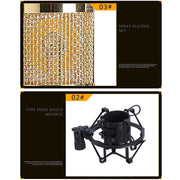 BM-800 Network K-Song Dedicated High-end Metal Shock Mount Microphone Set(Black)