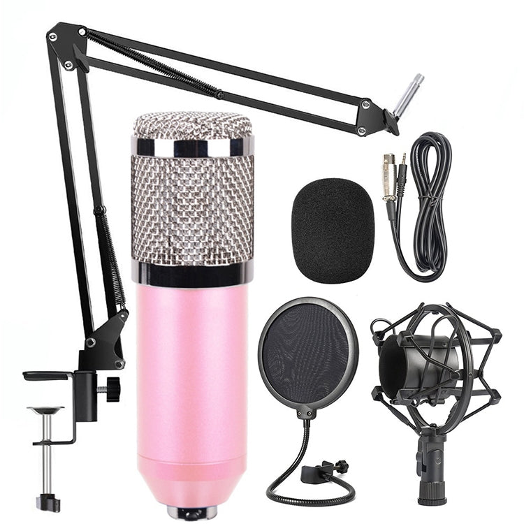 BM-800 Network K-Song Dedicated High-end Metal Shock Mount Microphone Set(Pink) - Microphone by PMC TechLife | Online Shopping South Africa | PMC TechLife | Buy Now Pay Later Mobicred