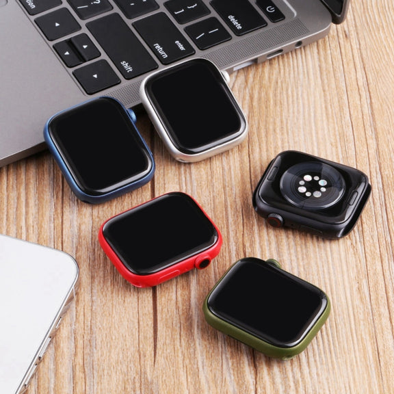 For Apple Watch Series 7 41mm Black Screen Non-Working Fake Dummy Display Model, For Photographing Watch-strap, No Watchband (Silver)