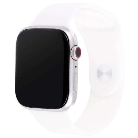 For Apple Watch Series 7 45mm Black Screen Non-Working Fake Dummy Display Model, For Photographing Watch-strap, No Watchband (Silver)