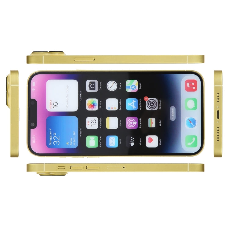 For iPhone 14 Plus Color Screen Non-Working Fake Dummy Display Model (Yellow) - free shipping - PMC TechLife - Order now!