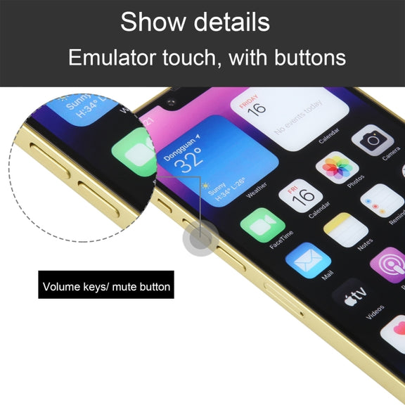 For iPhone 14 Plus Color Screen Non-Working Fake Dummy Display Model (Yellow)