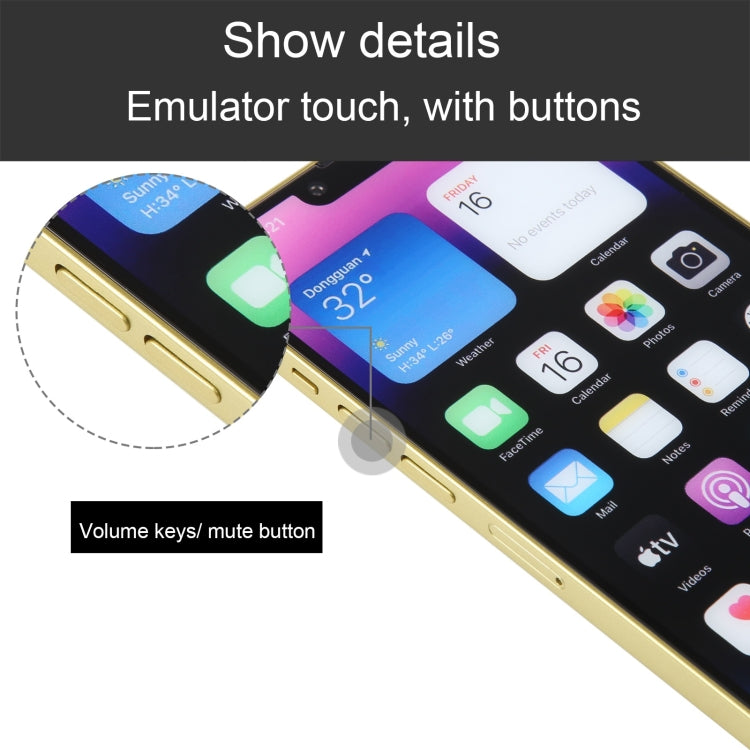 For iPhone 14 Plus Color Screen Non-Working Fake Dummy Display Model (Yellow)