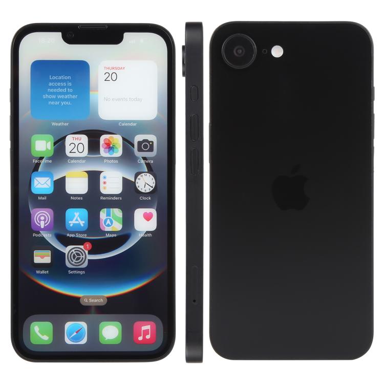 For iPhone 16e Color Screen Non-Working Fake Dummy Display Model (Black) - For iPhone & iPad by PMC Jewellery | Online Shopping South Africa | PMC Jewellery | Buy Now Pay Later Mobicred