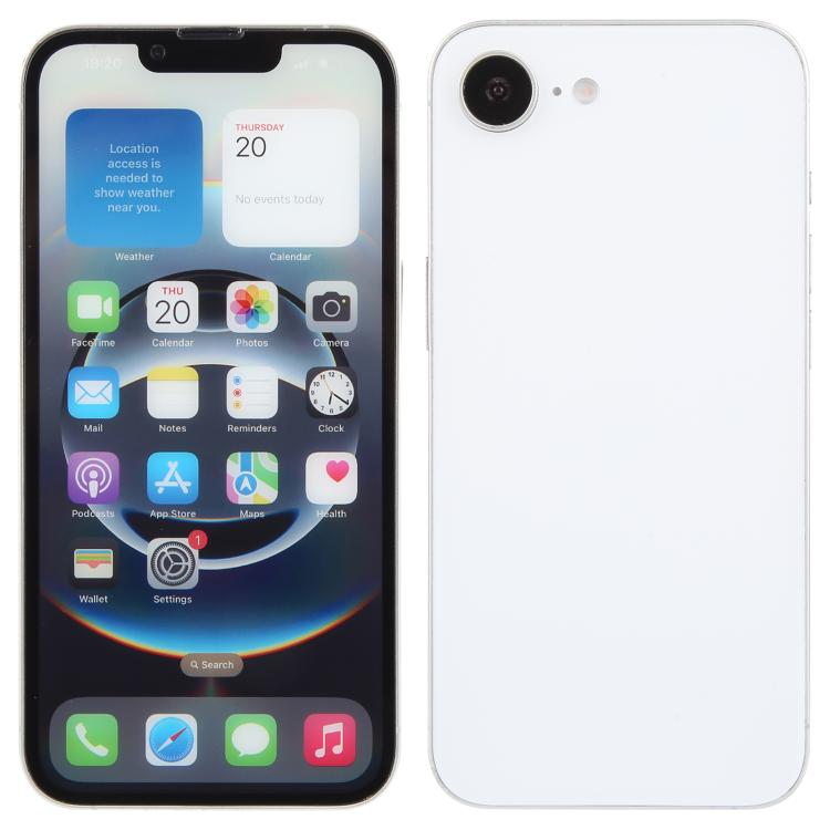 For iPhone 16e Color Screen Non-Working Fake Dummy Display Model (White) - For iPhone & iPad by PMC Jewellery | Online Shopping South Africa | PMC Jewellery | Buy Now Pay Later Mobicred