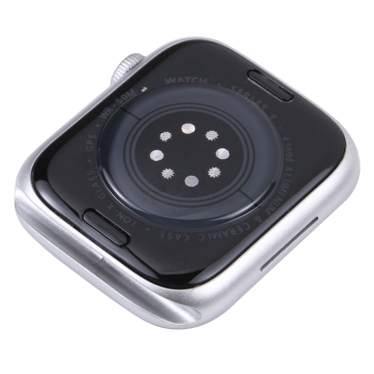 For Apple Watch Series 8 45mm Black Screen Non-Working Fake Dummy Display Model, For Photographing Watch-strap, No Watchband(White)