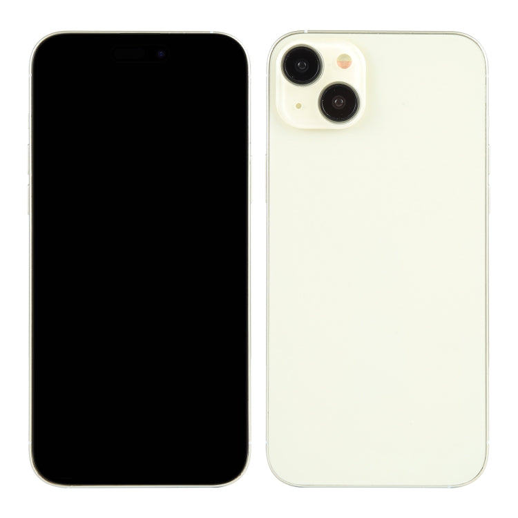For iPhone 15 Black Screen Non-Working Fake Dummy Display Model (Yellow)