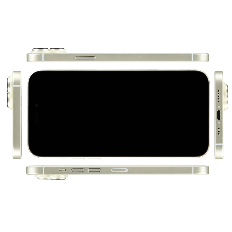 For iPhone 15 Black Screen Non-Working Fake Dummy Display Model (Yellow)