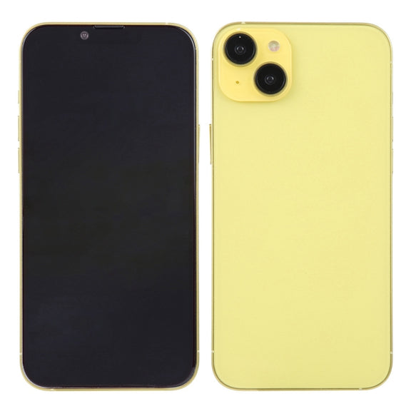 For iPhone 14 Black Screen Non-Working Fake Dummy Display Model (Yellow)
