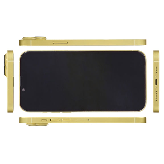 For iPhone 14 Black Screen Non-Working Fake Dummy Display Model (Yellow)